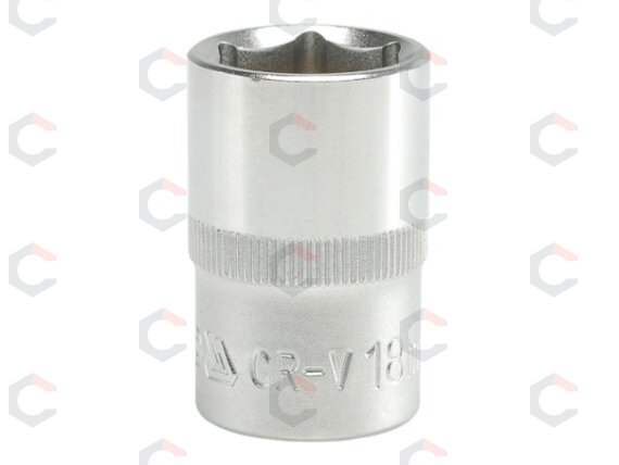 Galvutė 1/2", šešiakampė 18mm (YT-1211) Galvutė 1/2", šešiakampė 18mm (YT-1211)
