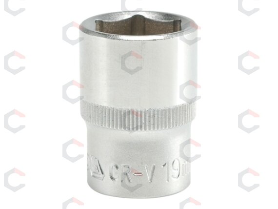 Galvutė 1/2", šešiakampė 19mm (YT-1212) Galvutė 1/2", šešiakampė 19mm (YT-1212)