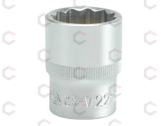 Galvutė dvylikakampė 1/2", 22mm (YT-1284) Galvutė dvylikakampė 1/2", 22mm (YT-1284)