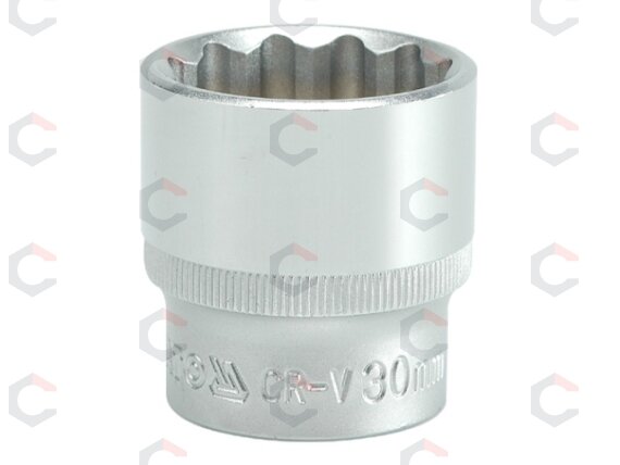 Galvutė dvylikakampė 1/2", 30mm (YT-1291) Galvutė dvylikakampė 1/2", 30mm (YT-1291)