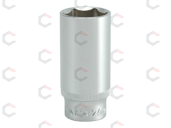 Galvutė ilga šešiakampė 1/2", 27mm (YT-1238) Galvutė ilga šešiakampė 1/2", 27mm (YT-1238)