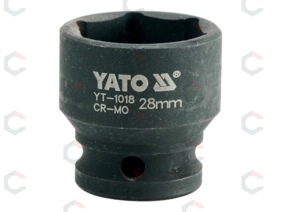 Galvutė smūginė 28 mm 1/2" (YT-1018) Galvutė smūginė 28 mm 1/2" (YT-1018)