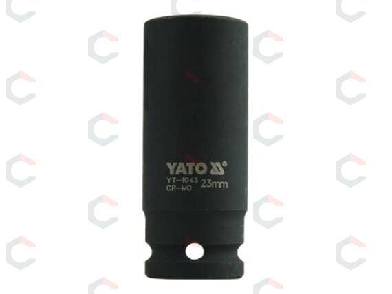 Galvutė smūginė ilga 1/2", 23mm (YT-1043) Galvutė smūginė ilga 1/2", 23mm (YT-1043)