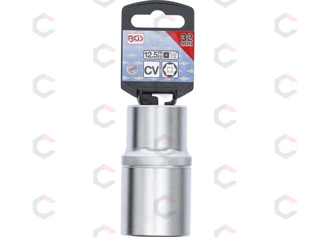 Galvutė šešiakampė ilga | 12,5 mm (1/2") | 32 mm (10572) 2 Galvutė šešiakampė ilga | 12,5 mm (1/2") | 32 mm (10572) 2