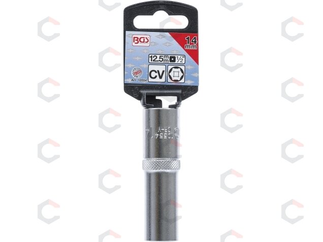 Galvutė šešiakampė ilga | 12,5 mm (1/2") | 14 mm (10554) 2 Galvutė šešiakampė ilga | 12,5 mm (1/2") | 14 mm (10554) 2