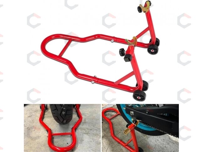 Galinio rato stovas motociklui | L formos | 250 kg | reguliuojamas 240–330 mm (JC-401) 2
