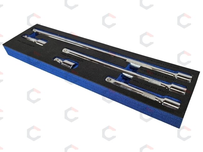 Galvučių ilgintuvų rinkinys | Cr-V 50BV30 | 12,5 mm (1/2") | 50 - 375 mm | 5 vnt. (SK1236) Galvučių ilgintuvų rinkinys | Cr-V 50BV30 | 12,5 mm (1/2") | 50 - 375 mm | 5 vnt. (SK1236)