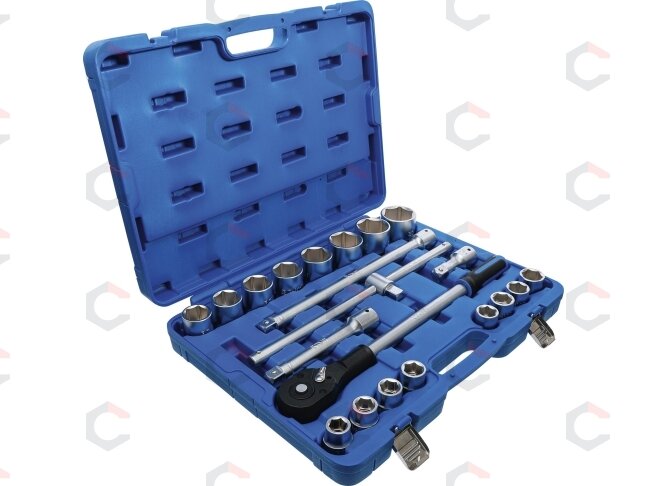 Galvučių ir rakto komplektas | 20 mm (3/4") | 21 vnt. (1207) 2 Galvučių ir rakto komplektas | 20 mm (3/4") | 21 vnt. (1207) 2