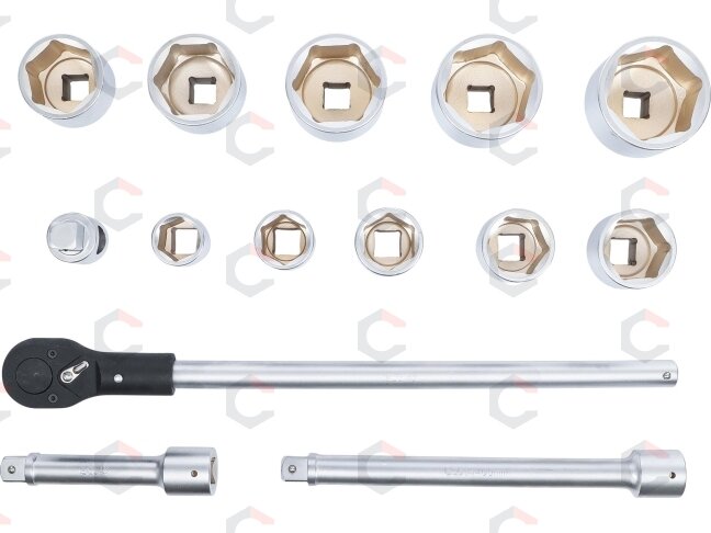 Galvučių ir rakto komplektas | 25 mm (1") | 15 vnt. (1210) 5 Galvučių ir rakto komplektas | 25 mm (1") | 15 vnt. (1210) 5