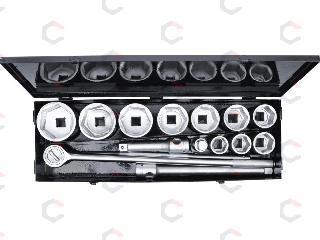 Galvučių ir rakto rinkinys | 25 mm (1") | 36-80 mm | 15 vnt. (15111) 3