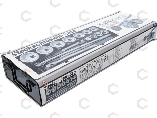 Galvučių ir rakto rinkinys | 25 mm (1") | 36-80 mm | 15 vnt. (15111) 7