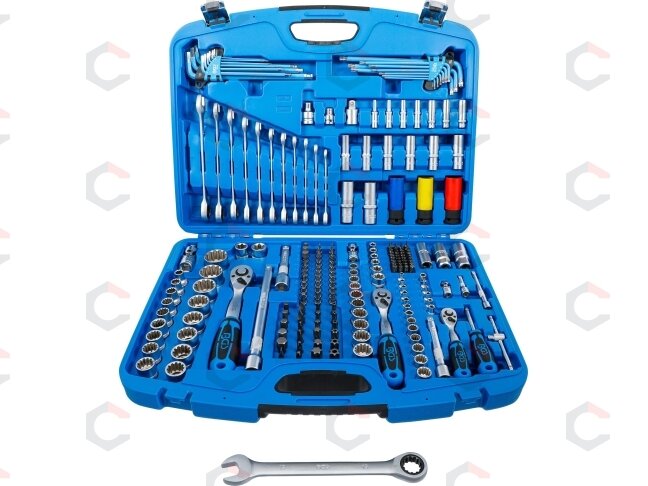 Galvučių ir raktų komplektas | daugiafunkcinės galvutės | terkšliniai veržliarakčiai | 6,3 mm (1/4") / 10 mm (3/8") / 12,5 mm (1/2") | 218 vnt. (2290) Galvučių ir raktų komplektas | daugiafunkcinės galvutės | terkšliniai veržliarakčiai | 6,3 mm (1/4") / 10 mm (3/8") / 12,5 mm (1/2") | 218 vnt. (2290)