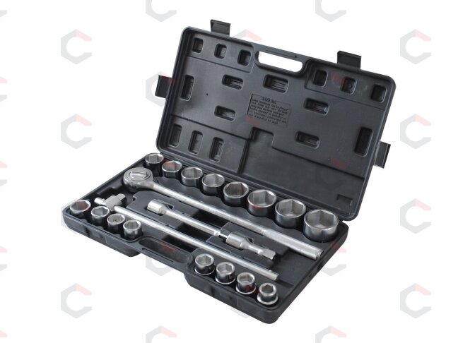Galvučių komplektas 6 kampų | 20 mm (3/4") | 21 vnt. (ES-4226)