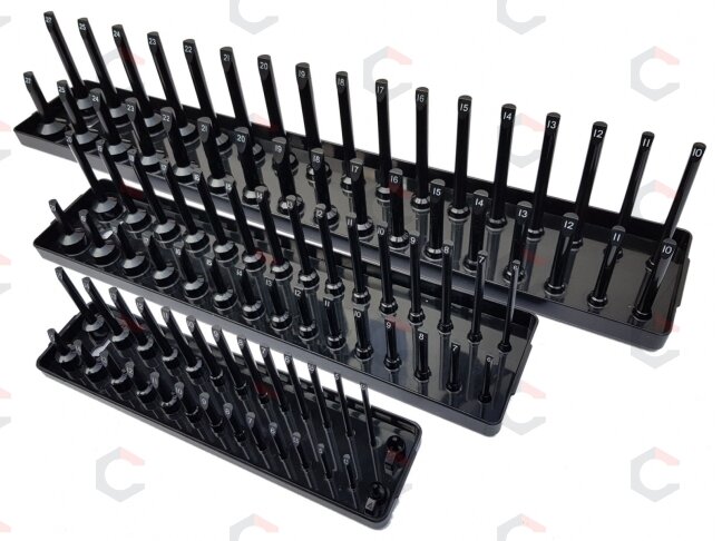 Galvučių laikiklių rinkinys 1/4" / 3/8" / 1/2" | 3 vnt. (SK22211) Galvučių laikiklių rinkinys 1/4" / 3/8" / 1/2" | 3 vnt. (SK22211)