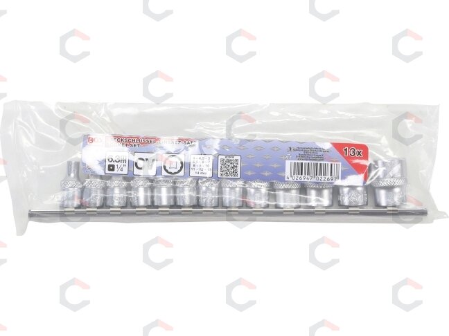 Galvučių rinkinys, 12-kampės | 6.3 mm (1/4") | 4 - 14 mm | 13 vnt.. (2269) 1 Galvučių rinkinys, 12-kampės | 6.3 mm (1/4") | 4 - 14 mm | 13 vnt.. (2269) 1
