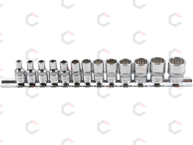 Galvučių rinkinys, 12-kampės | 6.3 mm (1/4") | 4 - 14 mm | 13 vnt.. (2269) Galvučių rinkinys, 12-kampės | 6.3 mm (1/4") | 4 - 14 mm | 13 vnt.. (2269)