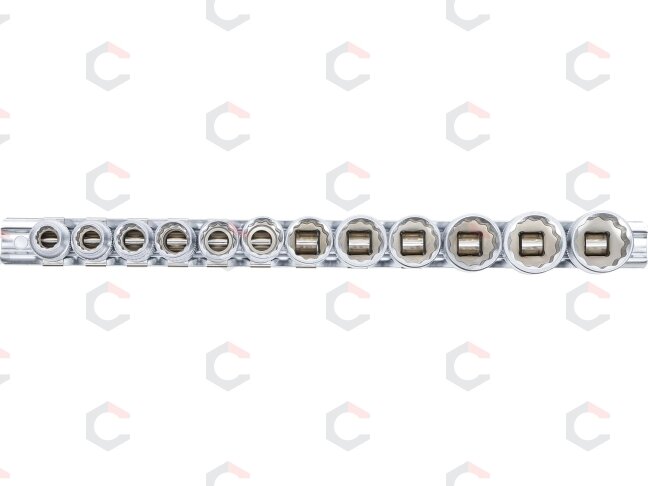 Galvučių rinkinys 12 kampų | 10 mm (3/8") | 8 - 19 mm | 12 vnt. (9105) 2 Galvučių rinkinys 12 kampų | 10 mm (3/8") | 8 - 19 mm | 12 vnt. (9105) 2