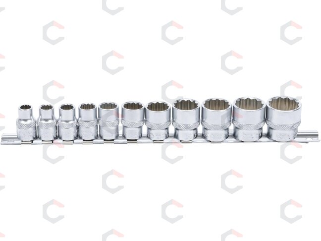 Galvučių rinkinys, 12 kampų | 10 mm (3/8") | Coliniai dydžiai | 11 vnt. (9112) 1 Galvučių rinkinys, 12 kampų | 10 mm (3/8") | Coliniai dydžiai | 11 vnt. (9112) 1
