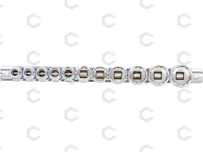 Galvučių rinkinys, 12 kampų | 10 mm (3/8") | Coliniai dydžiai | 11 vnt. (9112) 2 Galvučių rinkinys, 12 kampų | 10 mm (3/8") | Coliniai dydžiai | 11 vnt. (9112) 2