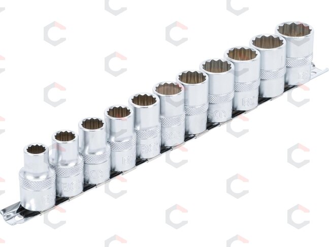 Galvučių rinkinys 12 kampų | 12,5 mm (1/2") | 10 - 21 mm | 11 vnt. (9107)