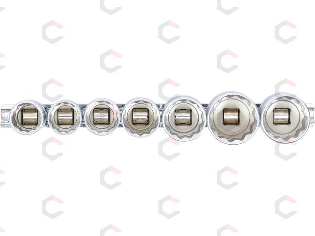Galvučių rinkinys | 12-kampės | 12,5 mm (1/2") | 20–32 mm | 7 vnt. (9109) 2 Galvučių rinkinys | 12-kampės | 12,5 mm (1/2") | 20–32 mm | 7 vnt. (9109) 2