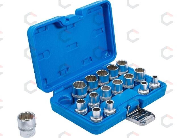 Galvučių rinkinys, 12 kampų | 12,5 mm (1/2") | 8 - 24 mm | 16 vnt. (2226) 2 Galvučių rinkinys, 12 kampų | 12,5 mm (1/2") | 8 - 24 mm | 16 vnt. (2226) 2