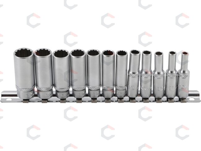Galvučių rinkinys, 12 kampų, ilgos | 6.3 mm (1/4") | coliniai dydžiai | 12 vnt. (2757) Galvučių rinkinys, 12 kampų, ilgos | 6.3 mm (1/4") | coliniai dydžiai | 12 vnt. (2757)
