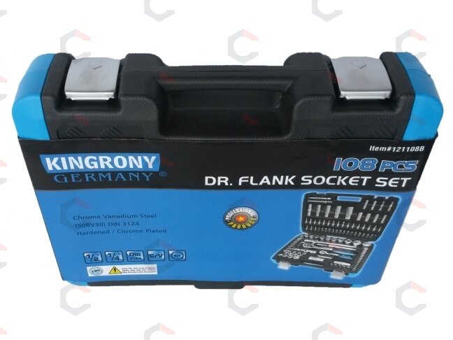 Galvučių rinkinys | 6.3 mm (1/4") + 12.5 mm (1/2") | 108 vnt. (KR121108B) 4 Galvučių rinkinys | 6.3 mm (1/4") + 12.5 mm (1/2") | 108 vnt. (KR121108B) 4