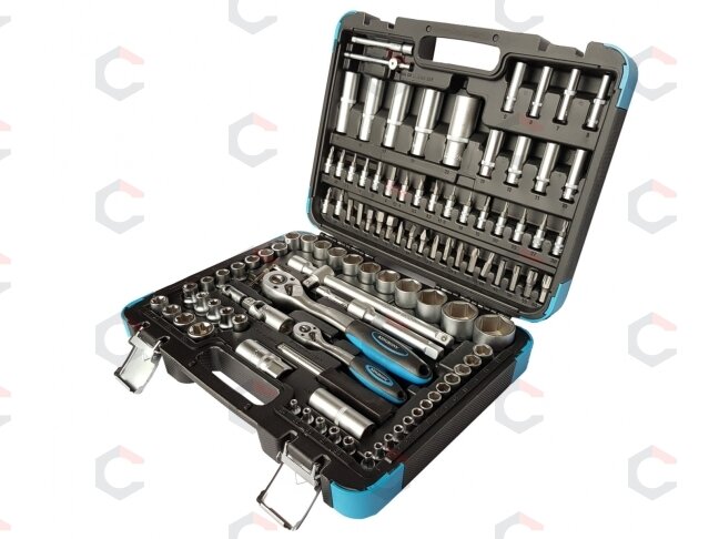 Galvučių rinkinys | 6.3 mm (1/4") + 12.5 mm (1/2") | 108 vnt. (KR121108B) Galvučių rinkinys | 6.3 mm (1/4") + 12.5 mm (1/2") | 108 vnt. (KR121108B)