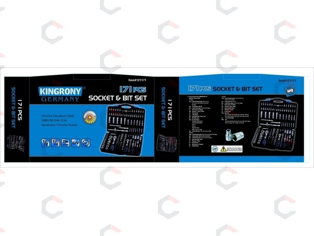 Galvučių rinkinys E-Tipas | 6.3 mm (1/4 ") / 10 mm (3/8") | E5 - E16 | 10 vnt. (KR384009A) 1