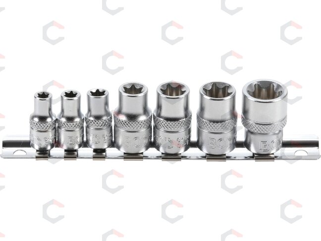 Galvučių rinkinys E-Tipas | 6.3 mm (1/4") / 10 mm (3/8") | E6 - E16 | 7 vnt. (2027) Galvučių rinkinys E-Tipas | 6.3 mm (1/4") / 10 mm (3/8") | E6 - E16 | 7 vnt. (2027)