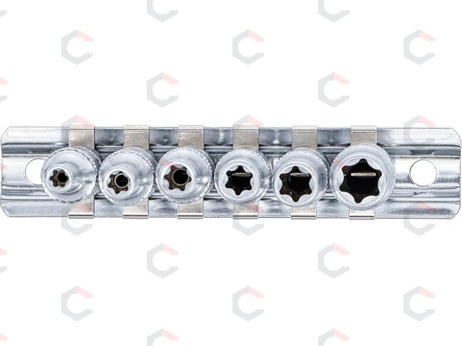 Galvučių rinkinys E-Tipas | Ilgos | 6.3 mm (1/4") | E4 - E10 | 6 vnt. (6403) 2