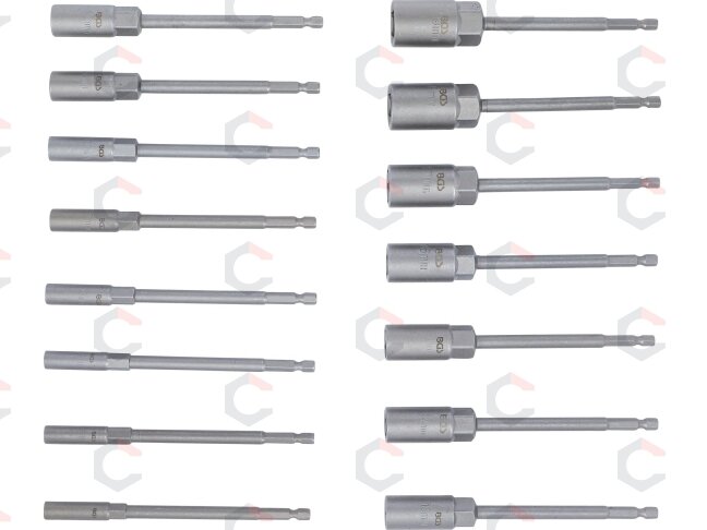 Galvučių rinkinys | ilgas tipas | 6.3 mm (1/4") | elektriniams gręžtuvams | 5.5 - 19 mm | 15 vnt. (70147) 5 Galvučių rinkinys | ilgas tipas | 6.3 mm (1/4") | elektriniams gręžtuvams | 5.5 - 19 mm | 15 vnt. (70147) 5