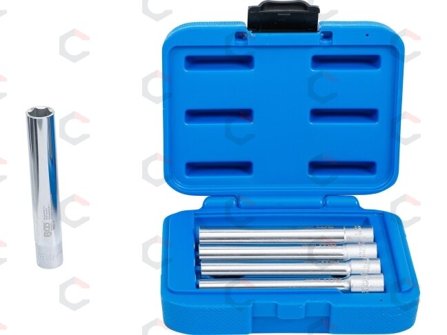 Galvučių rinkinys | Labai ilgos | 10 mm (3/8") | SW 8 - 14 mm | 5 vnt. (9863) 1