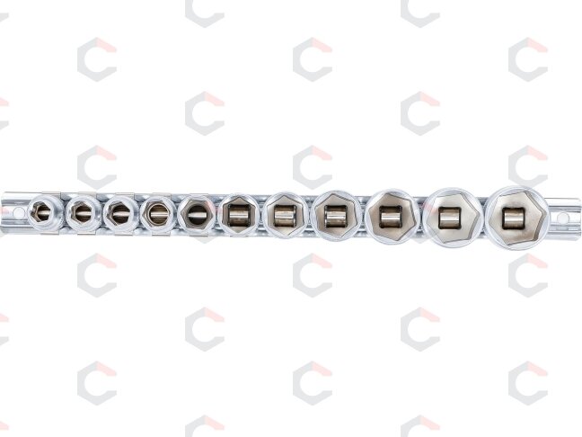 Galvučių rinkinys, šešiakampės | 10 mm (3/8") | 5/16" - 7/8 "| 11 vnt. (9110) 2 Galvučių rinkinys, šešiakampės | 10 mm (3/8") | 5/16" - 7/8 "| 11 vnt. (9110) 2