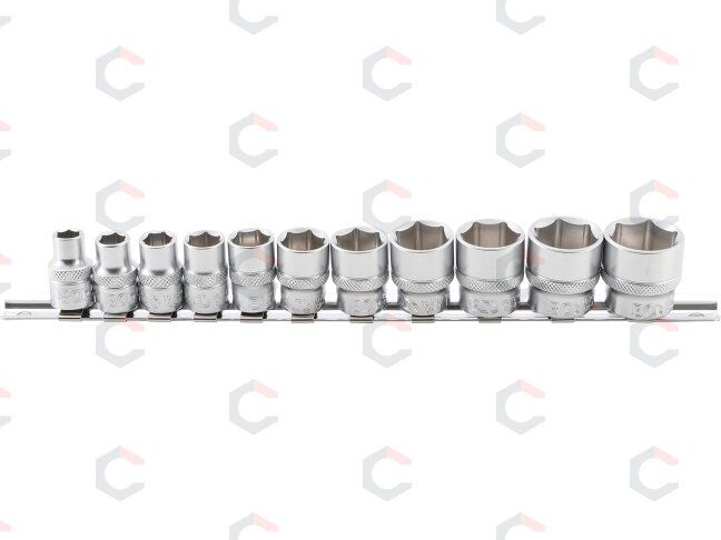 Galvučių rinkinys, šešiakampės | 10 mm (3/8") | 5/16" - 7/8 "| 11 vnt. (9110) 4 Galvučių rinkinys, šešiakampės | 10 mm (3/8") | 5/16" - 7/8 "| 11 vnt. (9110) 4