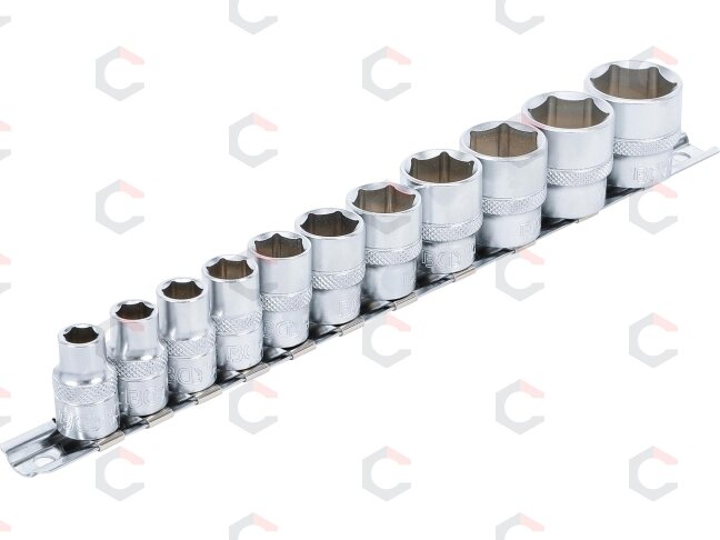 Galvučių rinkinys, šešiakampės | 10 mm (3/8") | 5/16" - 7/8 "| 11 vnt. (9110) Galvučių rinkinys, šešiakampės | 10 mm (3/8") | 5/16" - 7/8 "| 11 vnt. (9110)