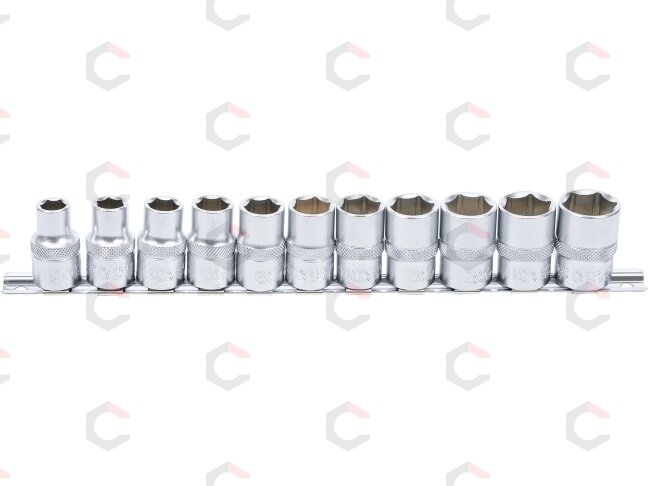 Galvučių rinkinys, šešiakampės | 12,5 mm (1/2") | 10 - 21 mm | 11 vnt. (9106) 1