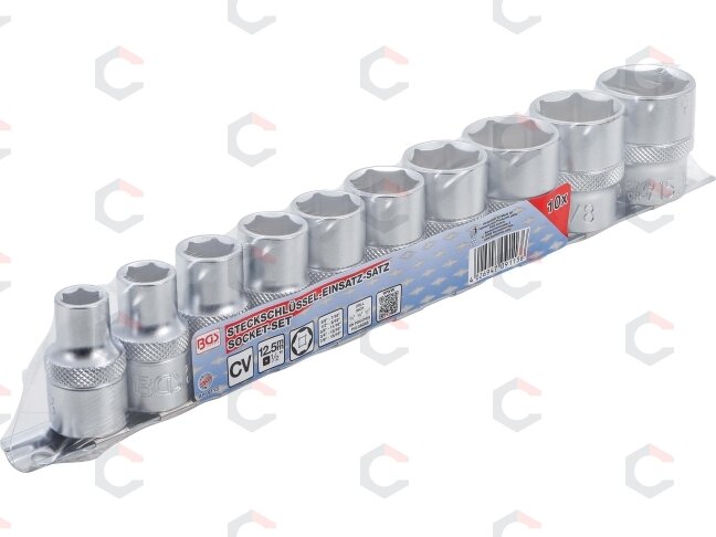 Galvučių rinkinys, šešiakampės | 12,5 mm (1/2") | coliniai dydžiai | 10 vnt. (9113) 1 Galvučių rinkinys, šešiakampės | 12,5 mm (1/2") | coliniai dydžiai | 10 vnt. (9113) 1