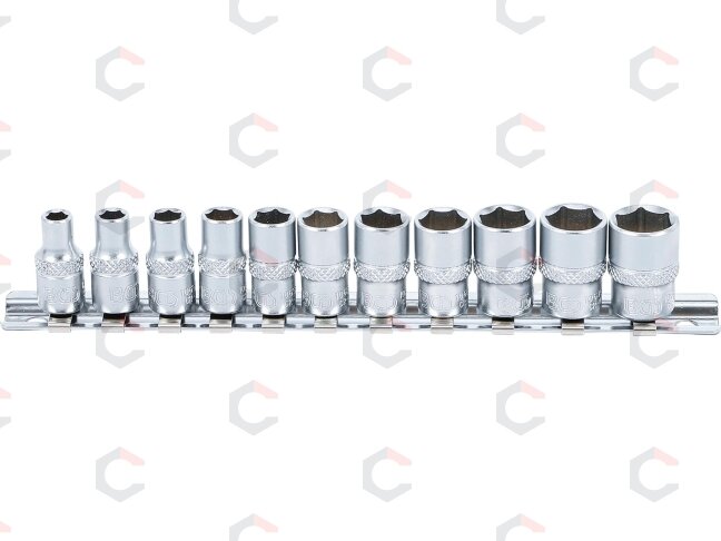 Galvučių rinkinys, šešiakampės | 6.3 mm (1/4") | coliniai dydžiai | 11 vnt. (2433) 1 Galvučių rinkinys, šešiakampės | 6.3 mm (1/4") | coliniai dydžiai | 11 vnt. (2433) 1