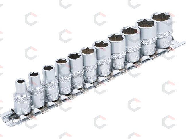 Galvučių rinkinys, šešiakampės | 6.3 mm (1/4") | coliniai dydžiai | 11 vnt. (2433) Galvučių rinkinys, šešiakampės | 6.3 mm (1/4") | coliniai dydžiai | 11 vnt. (2433)