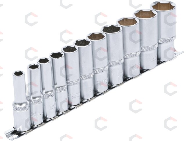 Galvučių rinkinys, šešiakampės, ilgos | 10 mm (3/8") | Coliniai dydžiai | 11 vnt. (2756)
