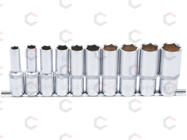 Galvučių rinkinys, šešiakampės, ilgos | 12,5 mm (1/2") | coliniai dydžiai | 10 vnt. (2435) 1 Galvučių rinkinys, šešiakampės, ilgos | 12,5 mm (1/2") | coliniai dydžiai | 10 vnt. (2435) 1