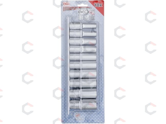 Galvučių rinkinys, šešiakampės, ilgos | 12,5 mm (1/2") | coliniai dydžiai | 10 vnt. (2435) 3 Galvučių rinkinys, šešiakampės, ilgos | 12,5 mm (1/2") | coliniai dydžiai | 10 vnt. (2435) 3