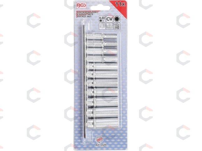 Galvučių rinkinys, šešiakampės, ilgos | 6.3 mm (1/4") | Coliniai dydžiai | 11 vnt. (2429) 1 Galvučių rinkinys, šešiakampės, ilgos | 6.3 mm (1/4") | Coliniai dydžiai | 11 vnt. (2429) 1