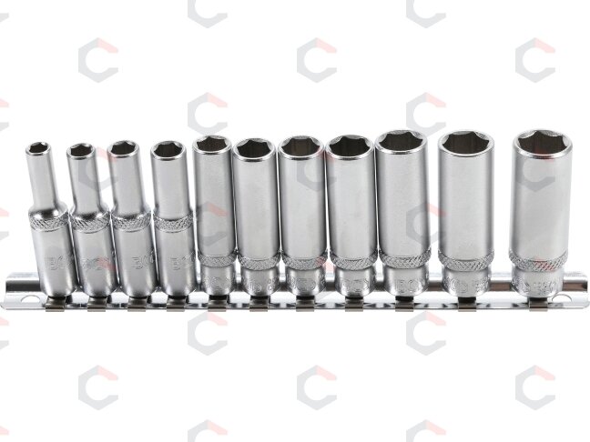 Galvučių rinkinys, šešiakampės, ilgos | 6.3 mm (1/4") | Coliniai dydžiai | 11 vnt. (2429) Galvučių rinkinys, šešiakampės, ilgos | 6.3 mm (1/4") | Coliniai dydžiai | 11 vnt. (2429)