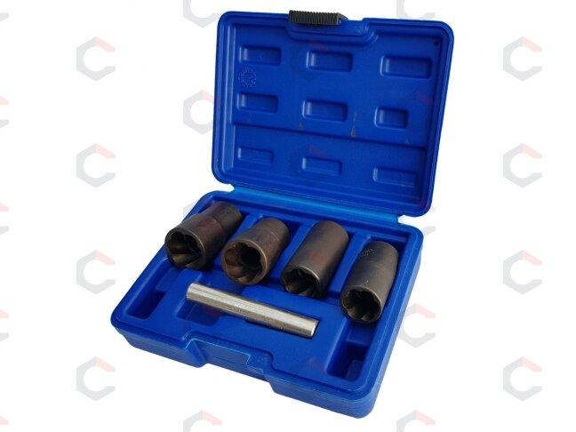 Galvučių rinkinys sugadintiems varžtams | ilgos | 17/19/21/22 mm | 4 vnt. (V1743) 1 Galvučių rinkinys sugadintiems varžtams | ilgos | 17/19/21/22 mm | 4 vnt. (V1743) 1