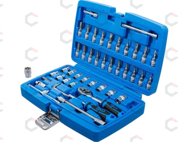 Galvučių su terkšle rinkinys | 6.3 mm (1/4") | 46 vnt. (2145) 3