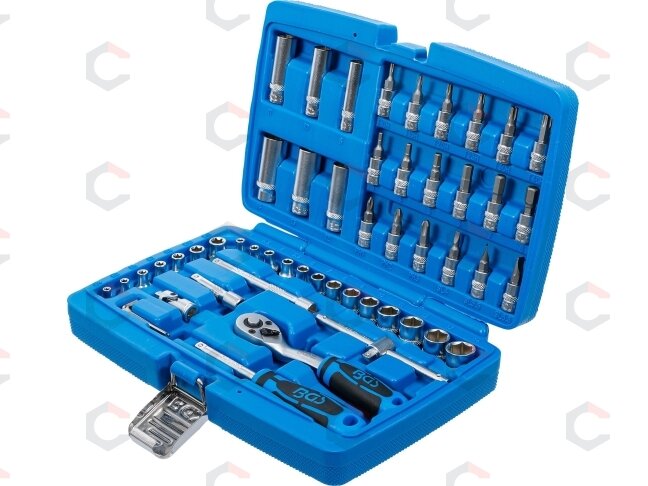 Galvučių su terkšle rinkinys | 6.3 mm (1/4") | 53 vnt. (2147) 2 Galvučių su terkšle rinkinys | 6.3 mm (1/4") | 53 vnt. (2147) 2
