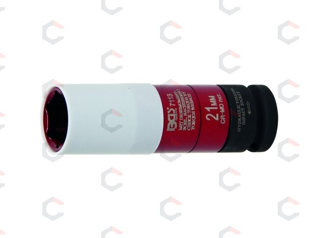 Galvutė ilga smūginė plonasienė 1/2", ribota iki 115 Nm, 21 mm (7113) Galvutė ilga smūginė plonasienė 1/2", ribota iki 115 Nm, 21 mm (7113)